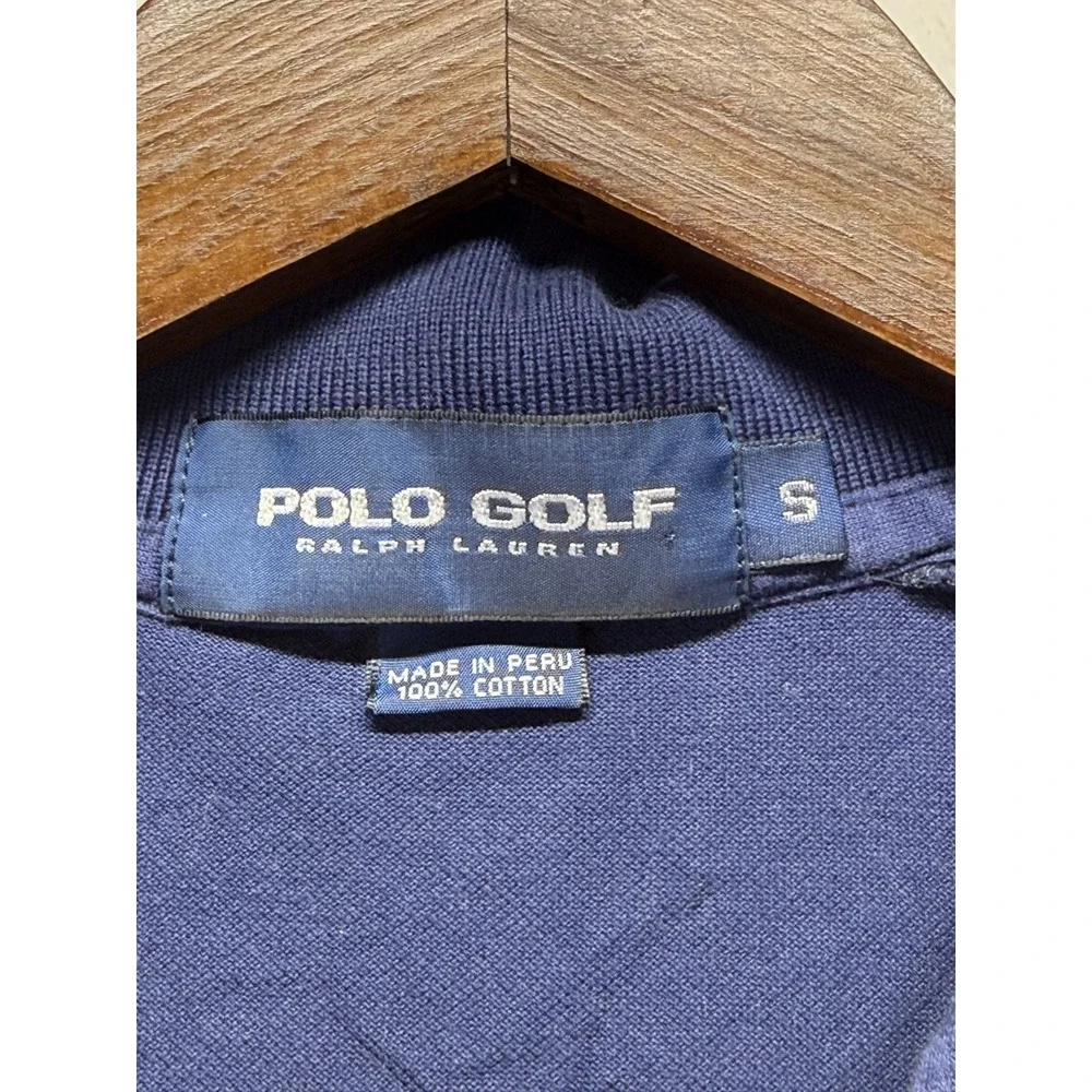 Polo Ralph Lauren Golf‎ Polo Shirt Mens Small Navy Blue Cotton Side Slits Tennis